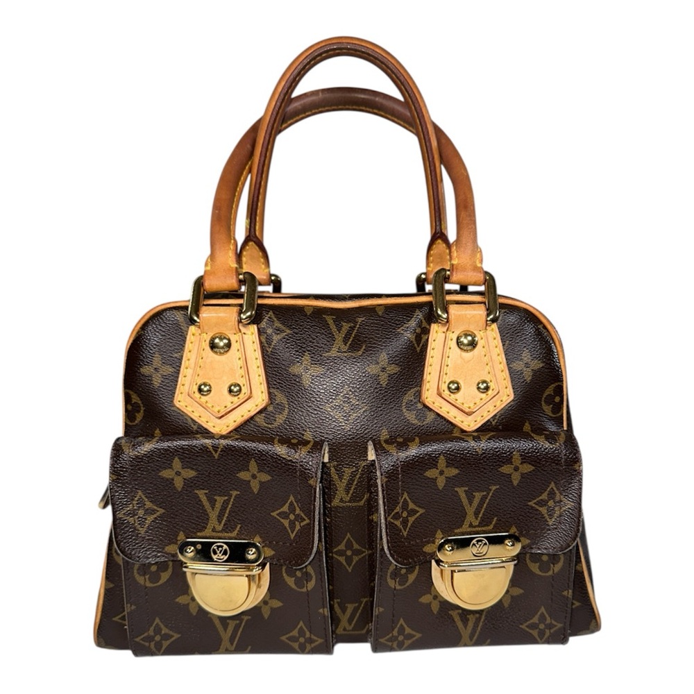 Louis Vuitton Manhattan PM Monogram Canvas Satchel BAG AUTHENTICATED